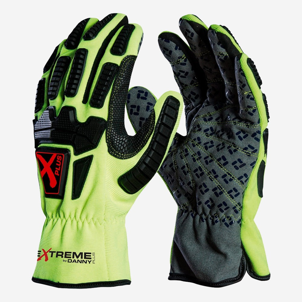 Luva de Proteção Anti-impacto Anticorte Prensamento Altas Temperaturas Até 250º C Fio de Aço e Microfibra Verde Danny Extreme Plus DA-43.900X C.A 39733