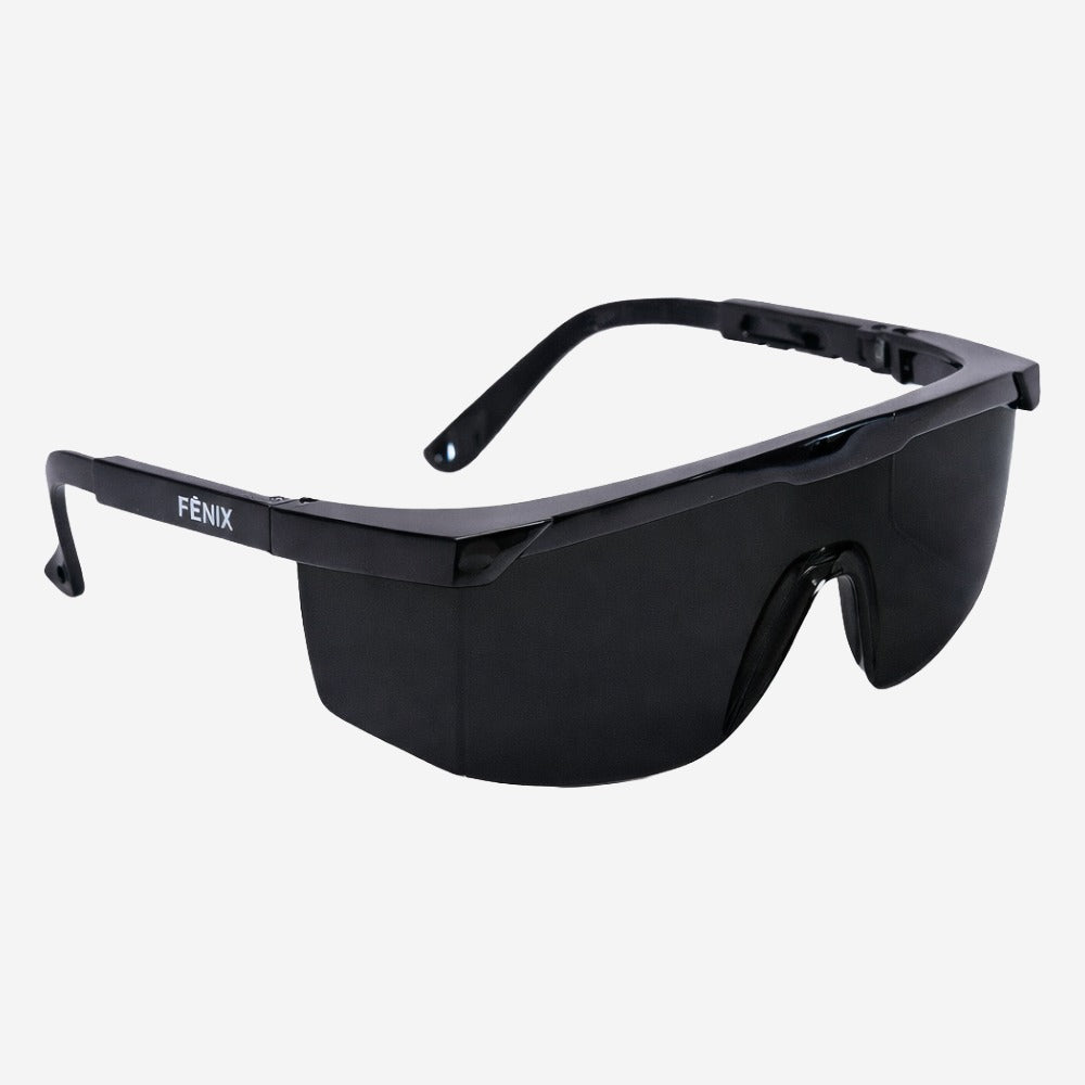 Óculos de Segurança Fumê Frontal e Lateral Lente em Policarbonato Antirrisco UVA e UVB Armação de Nylon Danny Fênix DA-14.500 C.A 9722