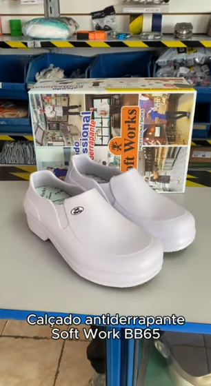 Sapato de EVA Uso Profissional Antimicrobiano Solado Antiderrapante Soft Works BB65 C.A 31898