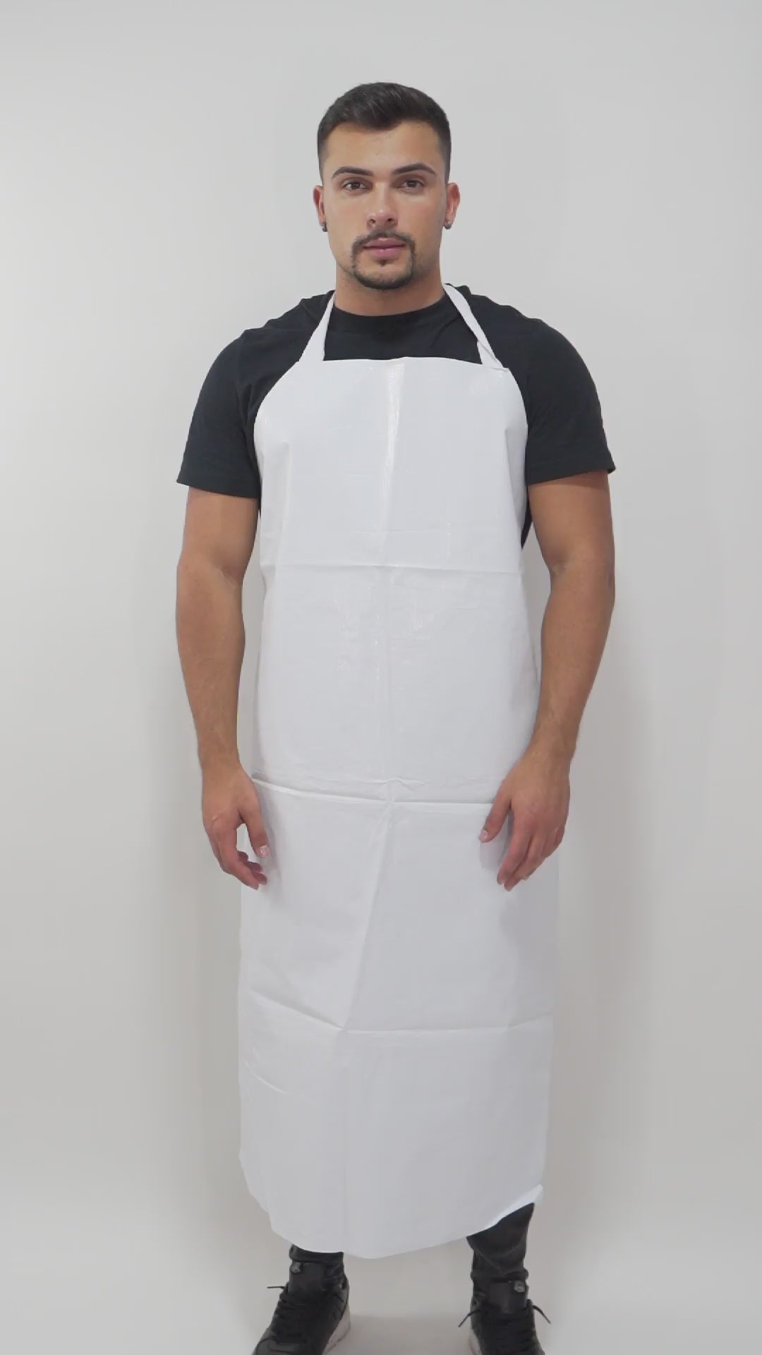 Avental de Trevira Grosso Resistente Branco 120x70cm Para Cozinhas e Açougues Com Tiras Ajustáveis Maicol KP 500 C.A 37728