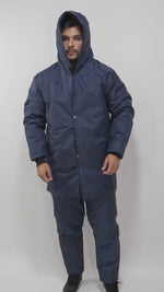 Japona Térmica de Nylon Manta 150 Azul Para Frigorífico Impermeável Com Capuz Maicol C.A 10975